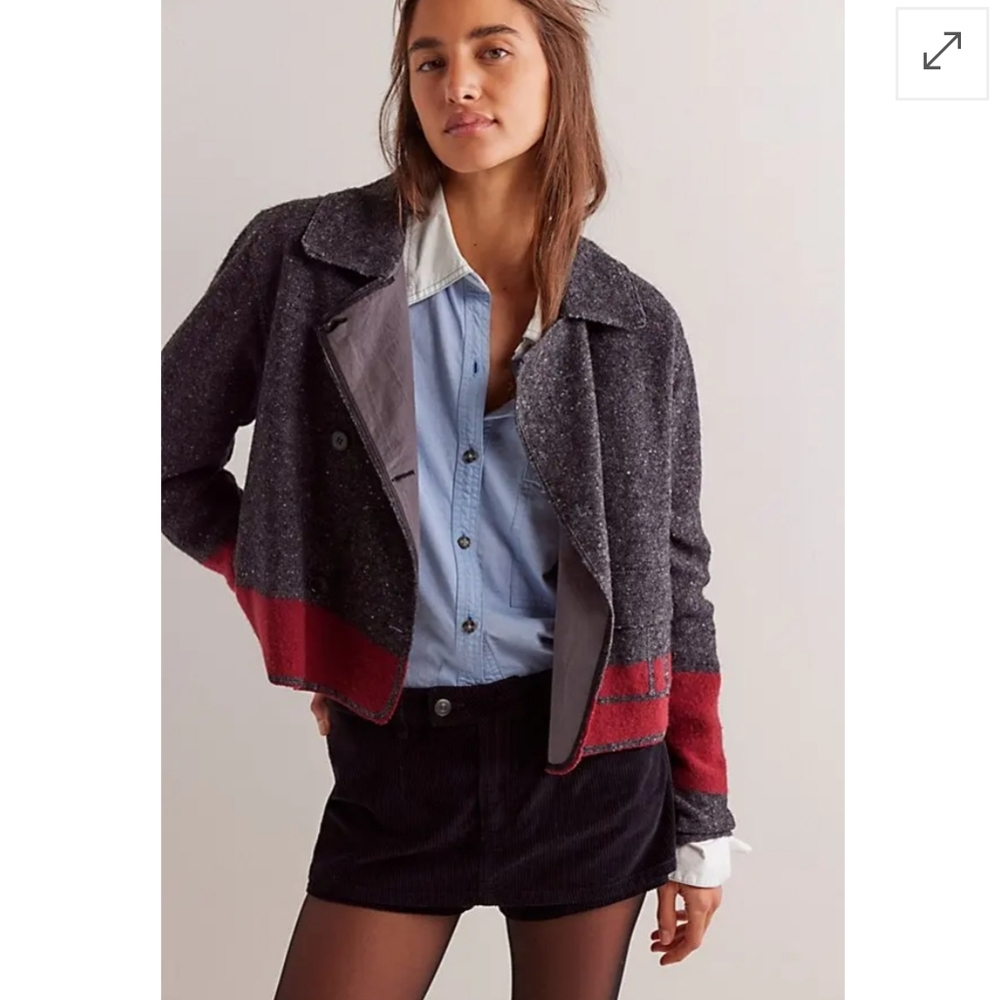 Free People Black Corduroy Skort